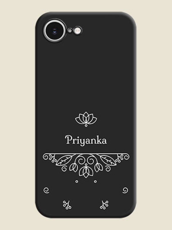 Custom Lotus Garden Custom Text On Space Black Custom Soft Matte Mobile Back Cover - iPhone 16e