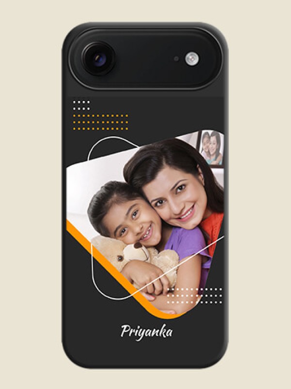 Custom Yellow Triangle on Photo On Space Black Custom Soft Matte Mobile Back Cover - Apple iPhone 17 Air