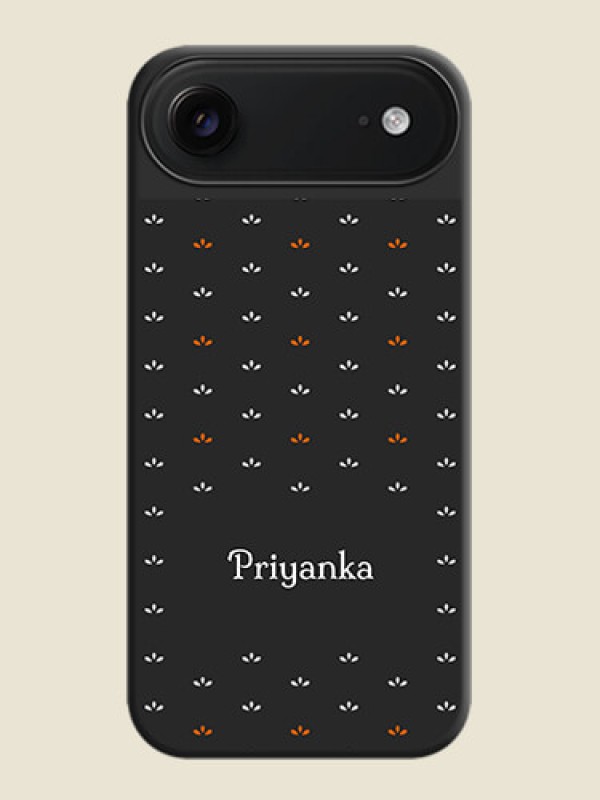 Custom Simple Pattern With Custom Text On Space Black Custom Soft Matte Mobile Back Cover - Apple iPhone 17 Air
