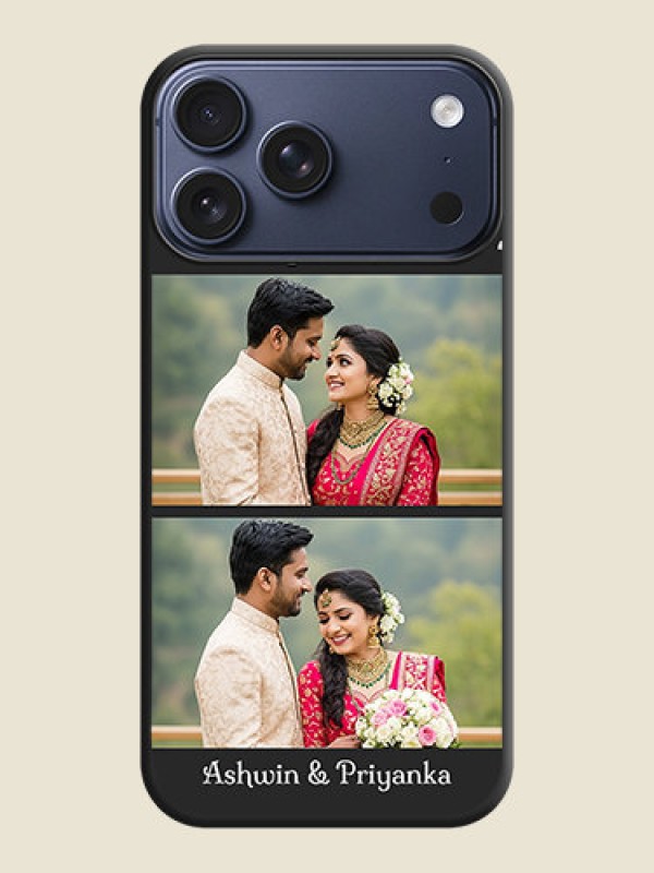 Custom Miniature Love Symbols with Name On Space Black Custom Soft Matte Mobile Back Cover - Apple iPhone 17 Pro Max