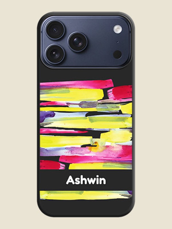 Custom Brush Coloured On Space Black Custom Soft Matte Mobile Back Cover - Apple iPhone 17 Pro Max