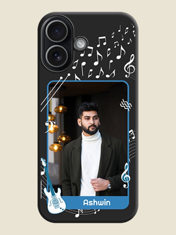 Custom Musical Theme Design with Text on Photo On Space Black Custom Soft Matte Mobile Back Cover - Apple iPhone 17