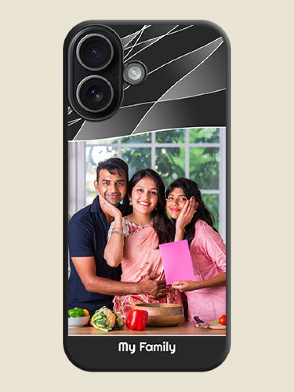 Custom Mixed Wave Lines on Photo On Space Black Custom Soft Matte Mobile Back Cover - Apple iPhone 17