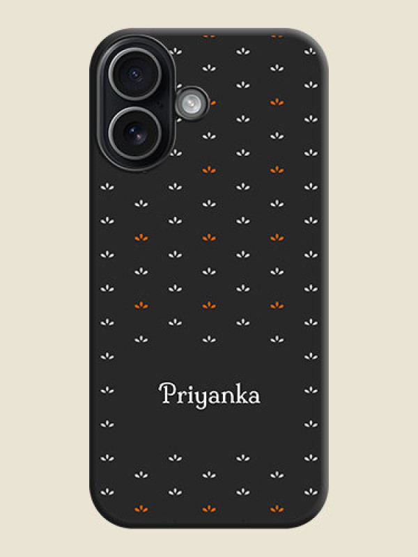 Custom Simple Pattern With Custom Text On Space Black Custom Soft Matte Mobile Back Cover - Apple iPhone 17