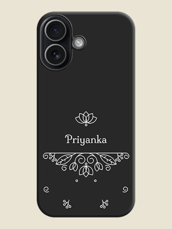Custom Lotus Garden Custom Text On Space Black Custom Soft Matte Mobile Back Cover - Apple iPhone 17