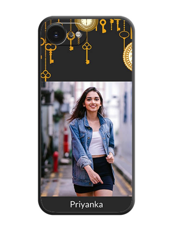 Custom Decorative Design with Text On Space Black Custom Soft Matte Mobile Back Cover - Apple iPhone 17e