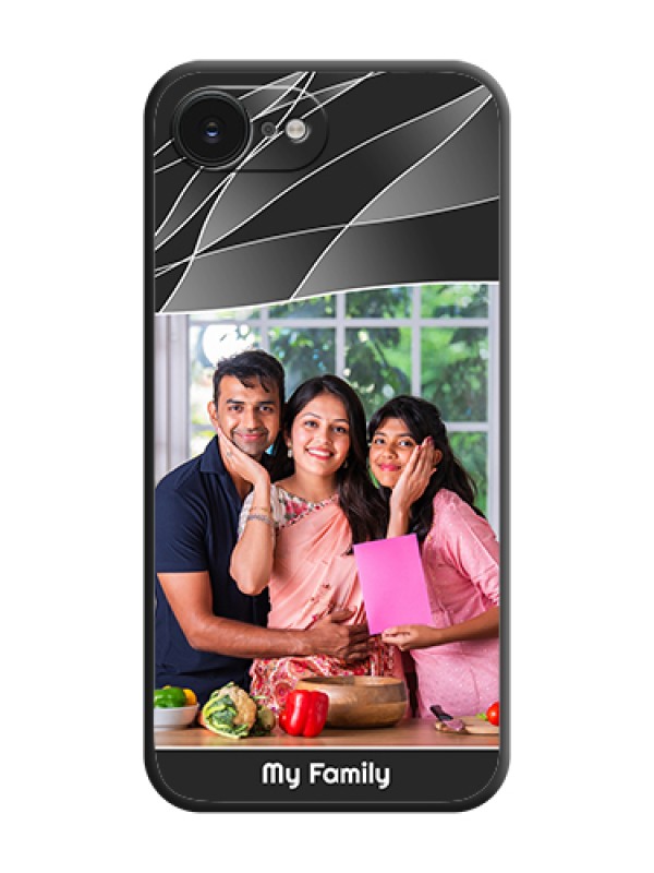 Custom Mixed Wave Lines on Photo On Space Black Custom Soft Matte Mobile Back Cover - Apple iPhone 17e