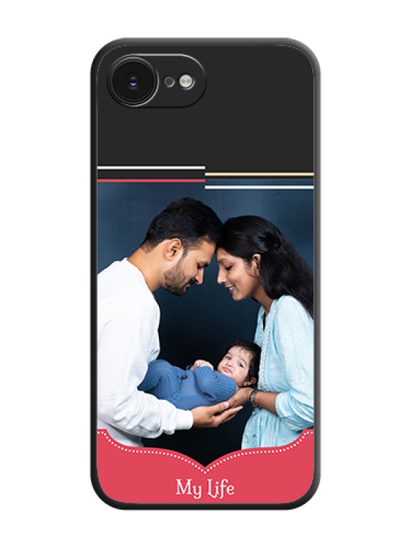 Custom Classic Plain Design with Name On Space Black Custom Soft Matte Mobile Back Cover - Apple iPhone 17e