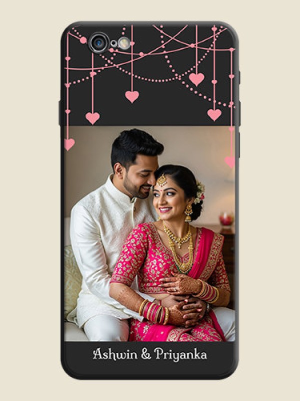 Custom Pink Love Hangings with Text on Space Black Custom Soft Matte Back Cover - iPhone 6 Plus