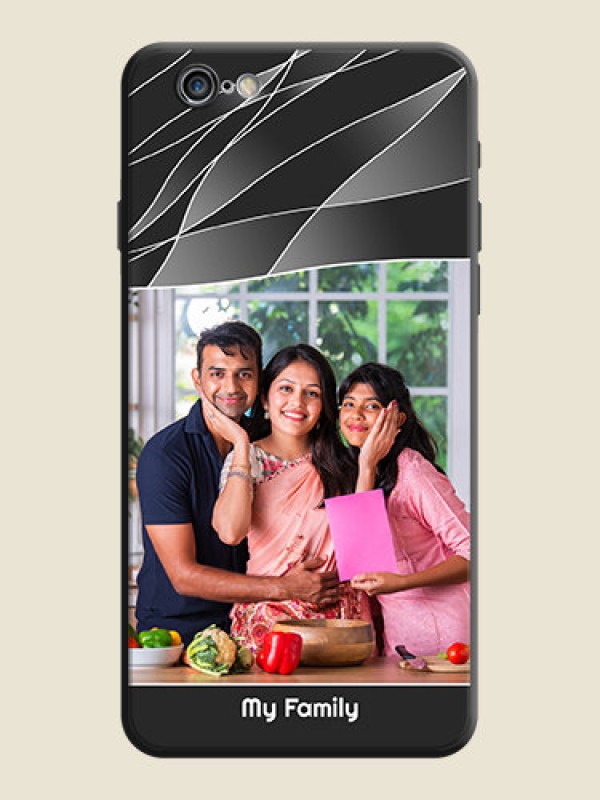Custom Mixed Wave Lines - Photo on Space Black Soft Matte Mobile Cover - iPhone 6