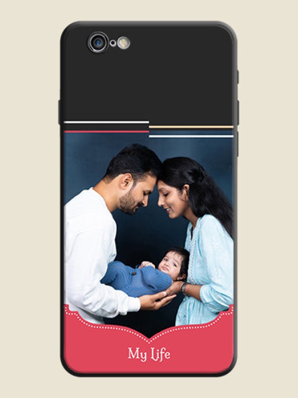 Custom Classic Plain Design with Name - Photo on Space Black Soft Matte Phone Cover - iPhone 6