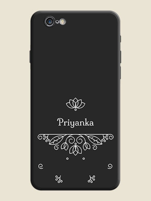 Custom Lotus Garden Custom Text On Space Black Personalized Soft Matte Phone Covers -Apple Iphone 6