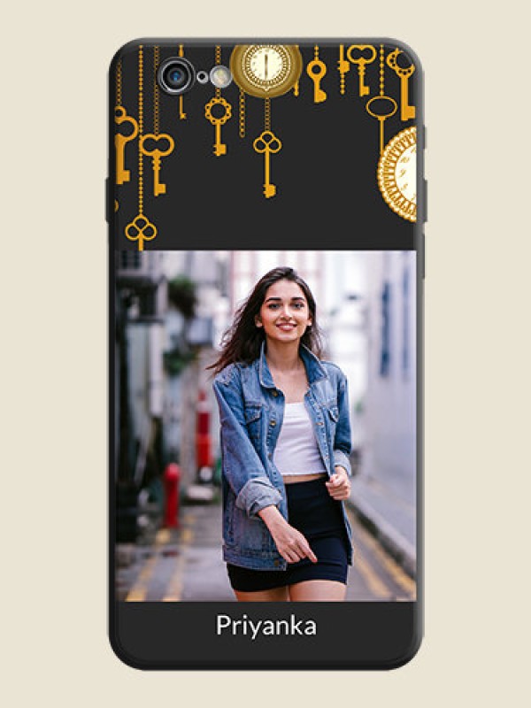 Custom Decorative Design with Text on Space Black Custom Soft Matte Back Cover - iPhone 6S Plus