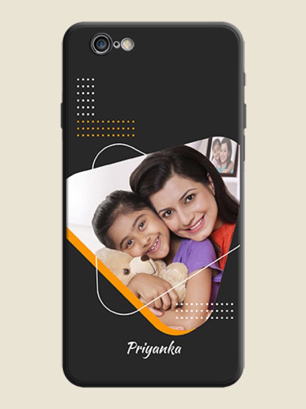 Custom Yellow Triangle - Photo on Space Black Soft Matte Phone Cover - iPhone 6S Plus