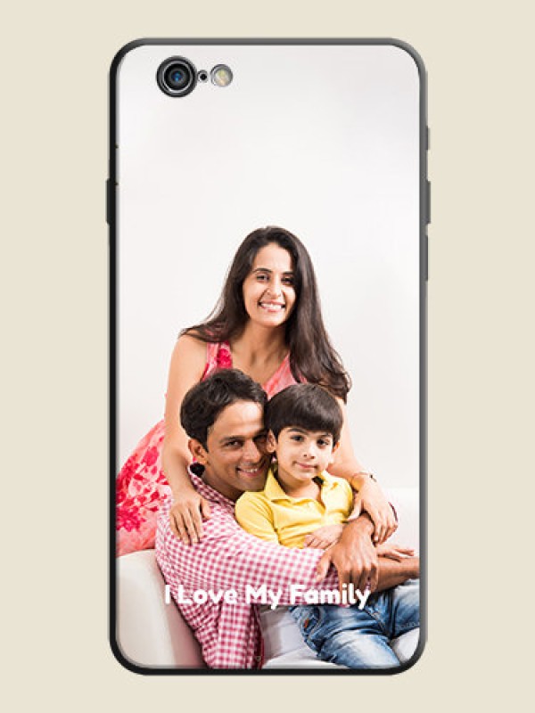 Custom Full Single Pic Upload With Text On Space Black Personalized Soft Matte Phone Covers -Apple Iphone 6S Plus