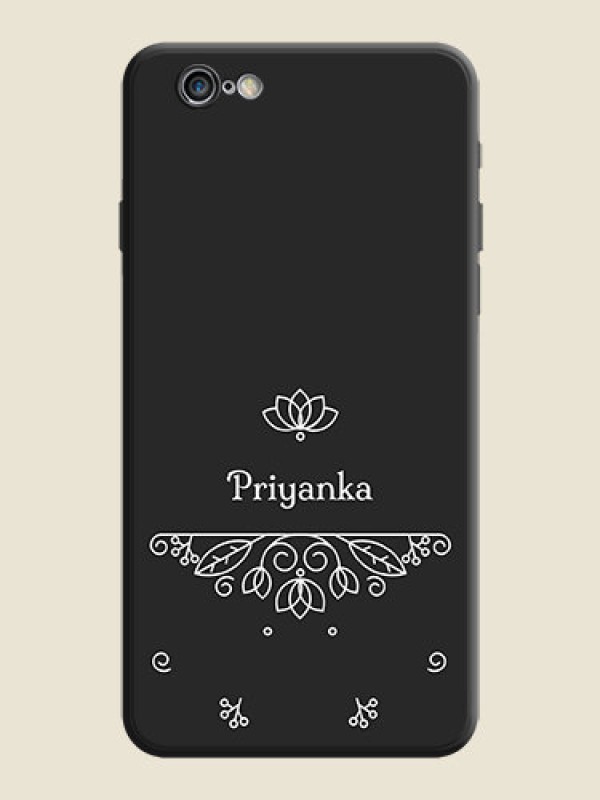 Custom Lotus Garden Custom Text On Space Black Personalized Soft Matte Phone Covers -Apple Iphone 6S Plus