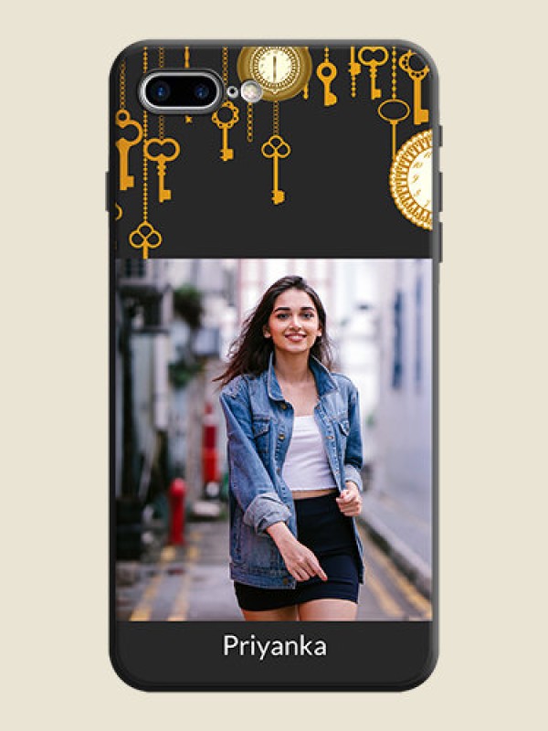 Custom Decorative Design with Text on Space Black Custom Soft Matte Back Cover - iPhone 7 Plus
