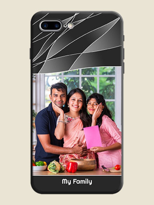 Custom Mixed Wave Lines - Photo on Space Black Soft Matte Mobile Cover - iPhone 7 Plus