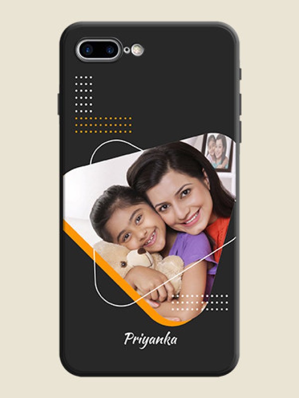 Custom Yellow Triangle - Photo on Space Black Soft Matte Phone Cover - iPhone 7 Plus