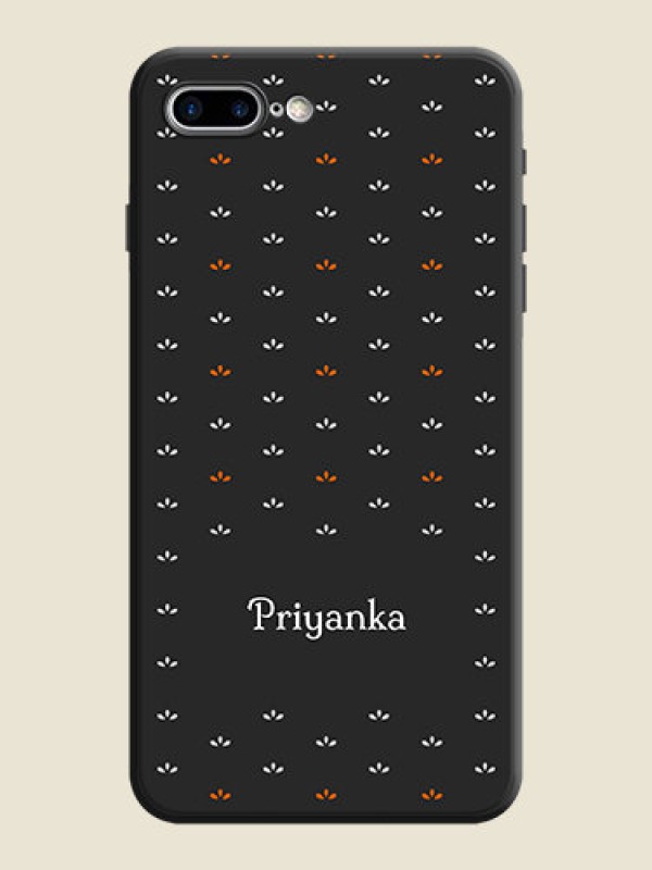 Custom Simple Pattern With Custom Text On Space Black Personalized Soft Matte Phone Covers -Apple Iphone 7 Plus