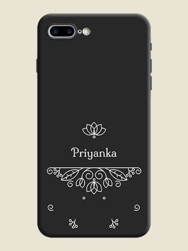Custom Lotus Garden Custom Text On Space Black Personalized Soft Matte Phone Covers -Apple Iphone 7 Plus