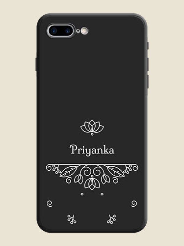 Custom Lotus Garden Custom Text On Space Black Personalized Soft Matte Phone Covers -Apple Iphone 8 Plus