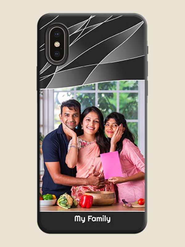 Custom Mixed Wave Lines - Photo on Space Black Soft Matte Mobile Cover - iPhone XS