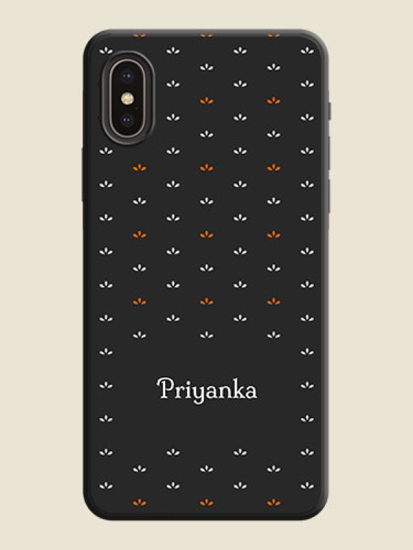 Custom Simple Pattern With Custom Text On Space Black Personalized Soft Matte Phone Covers -Apple Iphone Xs