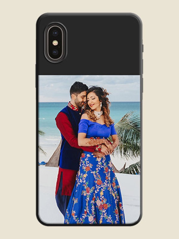 Custom Image Upload With Space Black Color On Custom Soft Matte Mobile Back Cover - iPhone Xs
