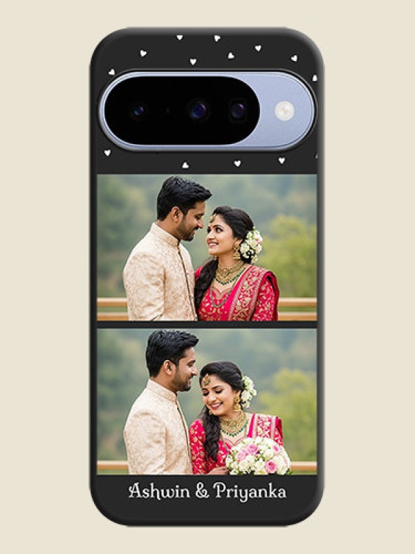 Custom Miniature Love Symbols with Name On Space Black Custom Soft Matte Mobile Back Cover - Google Pixel 10 5G