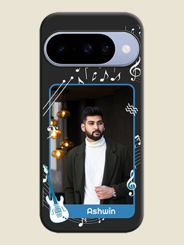 Custom Musical Theme Design with Text on Photo On Space Black Custom Soft Matte Mobile Back Cover - Google Pixel 10 5G