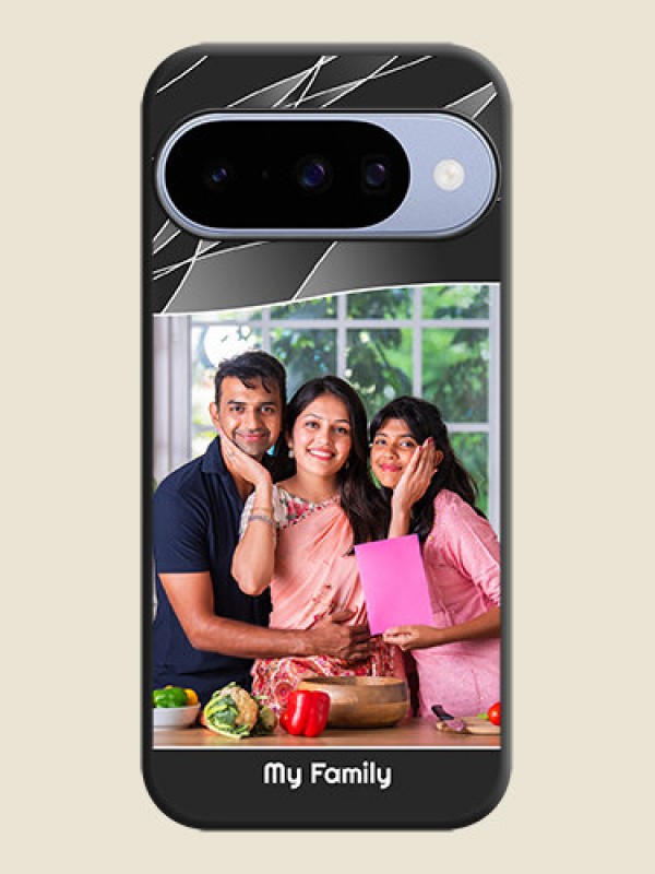 Custom Mixed Wave Lines on Photo On Space Black Custom Soft Matte Mobile Back Cover - Google Pixel 10 5G