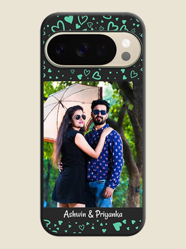 Custom Sea Green Indefinite Love Pattern on Photo On Space Black Custom Soft Matte Mobile Back Cover - Google Pixel 10 Pro 5G