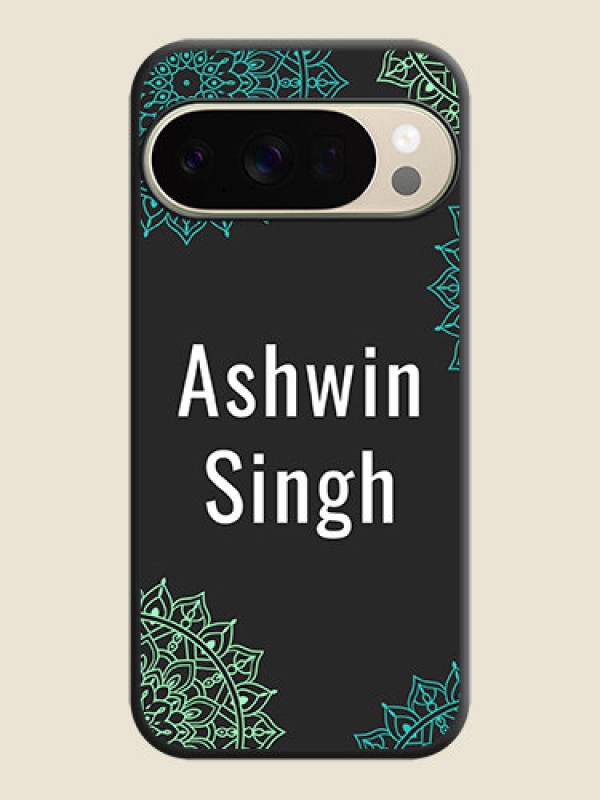Custom Your Name with Floral Design On Space Black Custom Soft Matte Mobile Back Cover - Google Pixel 10 Pro 5G
