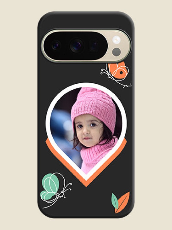 Custom Upload Pic With Simple Butterly Design On Space Black Custom Soft Matte Mobile Back Cover - Google Pixel 10 Pro 5G