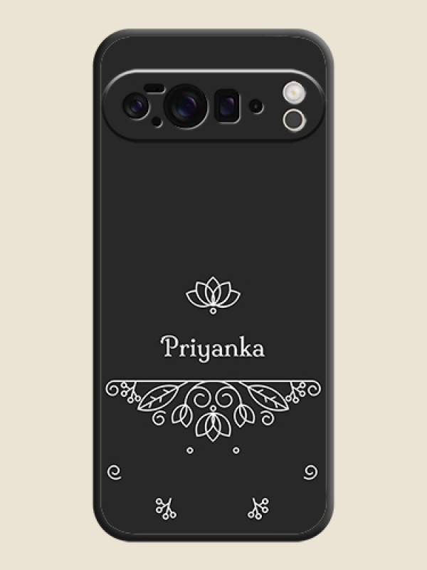 Custom Lotus Garden Custom Text On Space Black Custom Soft Matte Mobile Back Cover - Google Pixel 10 Pro XL 5G