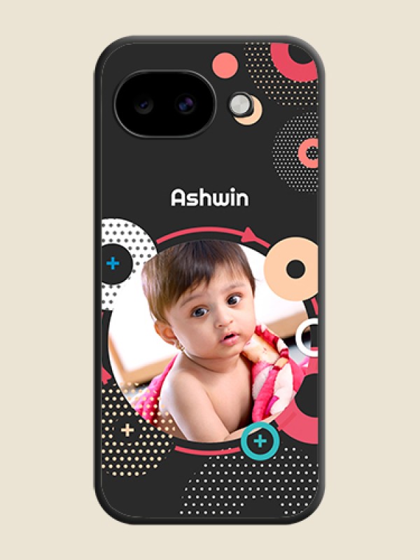 Custom Multicoloured Round Image On Space Black Custom Soft Matte Mobile Back Cover - Google Pixel 10A 5G