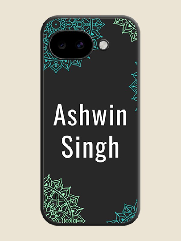 Custom Your Name with Floral Design On Space Black Custom Soft Matte Mobile Back Cover - Google Pixel 10A 5G