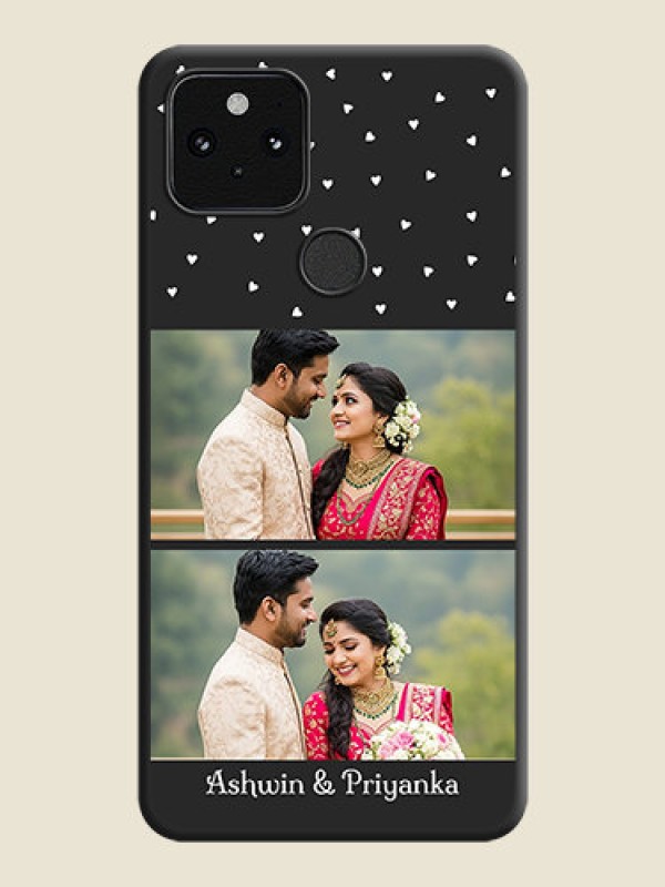 Custom Miniature Love Symbols with Name On Space Black Custom Soft Matte Mobile Back Cover - Pixel 5 5G