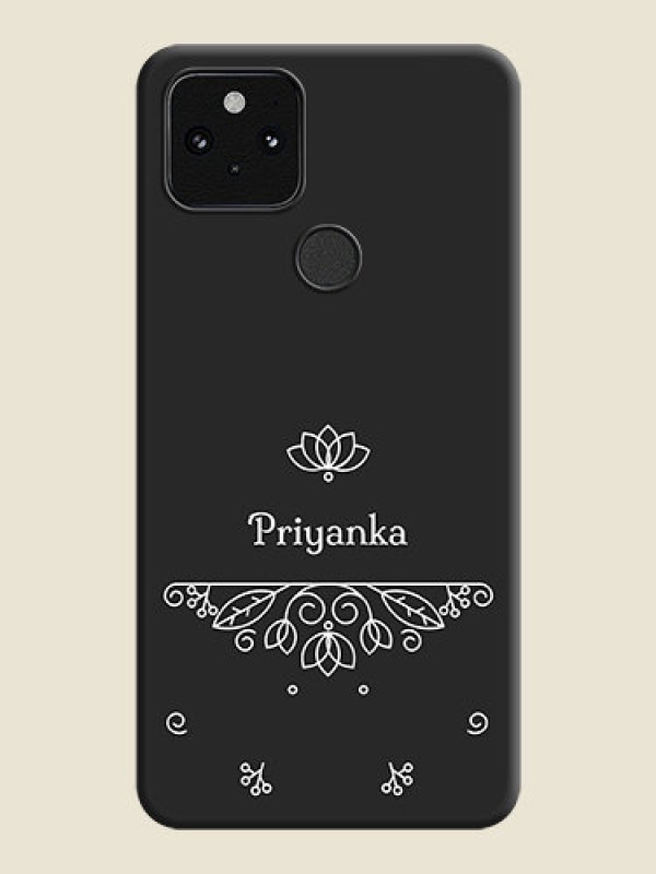 Custom Lotus Garden Custom Text On Space Black Custom Soft Matte Mobile Back Cover - Pixel 5 5G