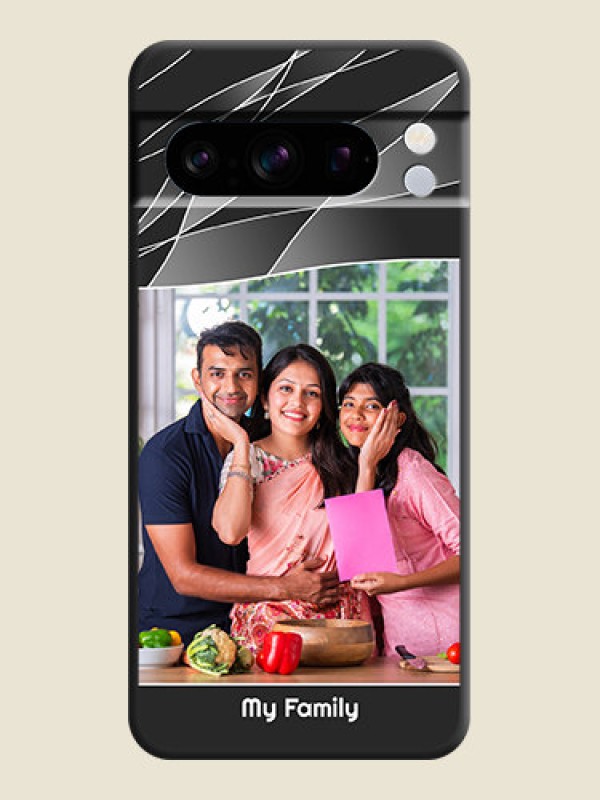 Custom Mixed Wave Lines on Photo On Space Black Custom Soft Matte Mobile Back Cover - Pixel 8 Pro 5G