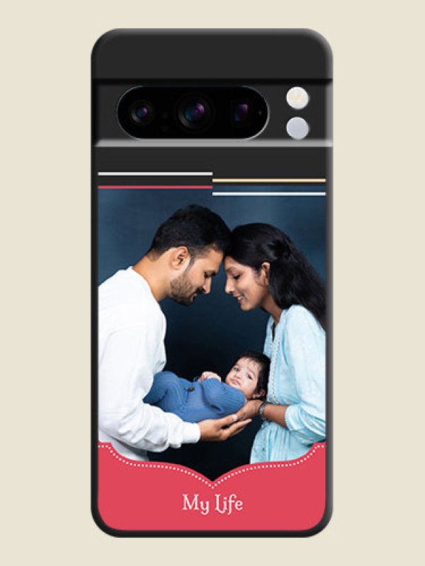Custom Classic Plain Design with Name On Space Black Custom Soft Matte Mobile Back Cover - Pixel 8 Pro 5G