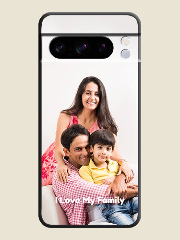 Custom Full Single Pic Upload With Text On Space Black Custom Soft Matte Mobile Back Cover - Pixel 8 Pro 5G