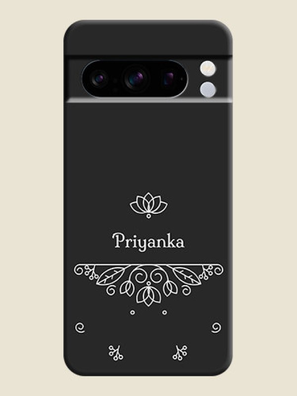 Custom Lotus Garden Custom Text On Space Black Custom Soft Matte Mobile Back Cover - Pixel 8 Pro 5G