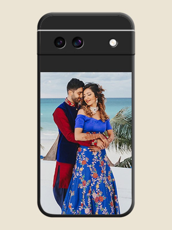 Custom Image Upload With Space Black Color On Custom Soft Matte Mobile Back Cover - Google Pixel 8A 5G