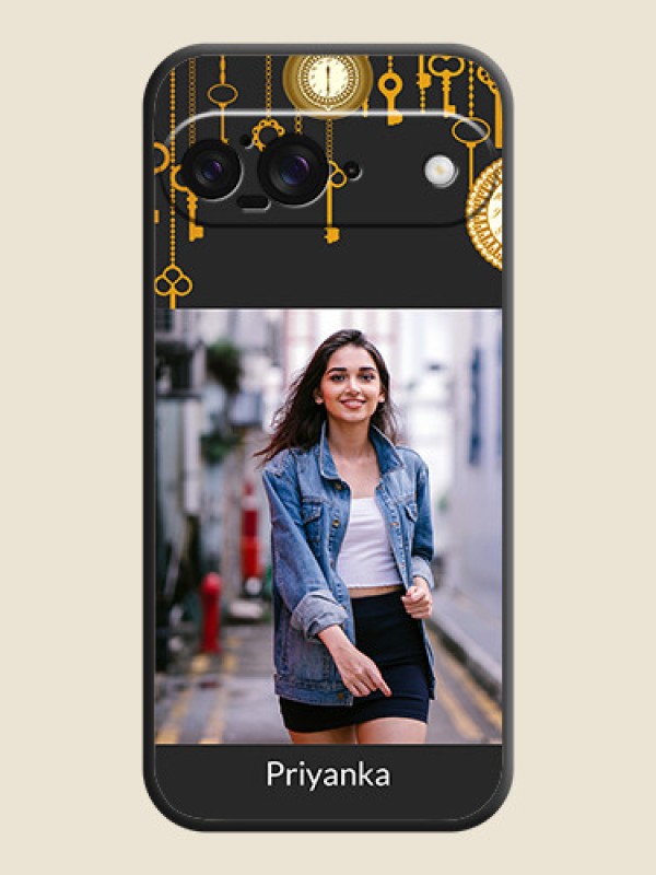 Custom Decorative Design with Text On Space Black Custom Soft Matte Mobile Back Cover - Google Pixel 9 5G