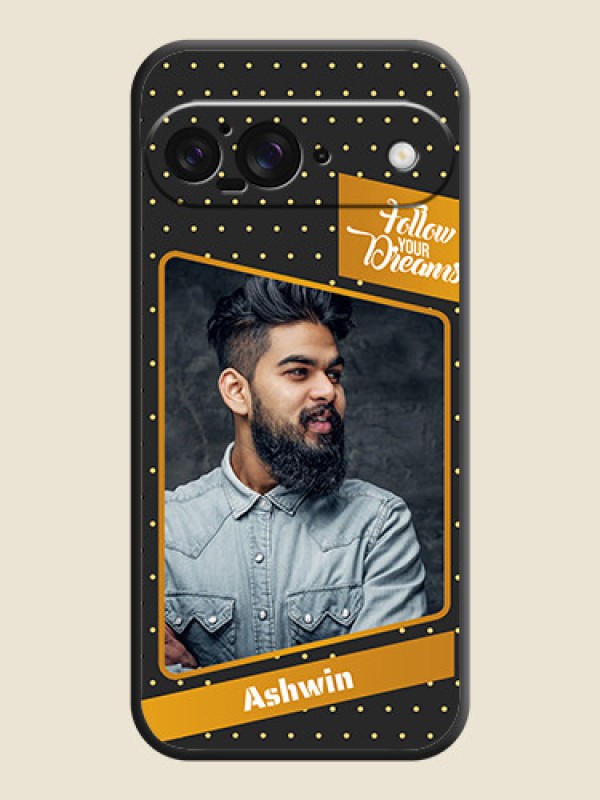 Custom Follow Your Dreams with White Dots On Space Black Custom Soft Matte Mobile Back Cover - Google Pixel 9 5G