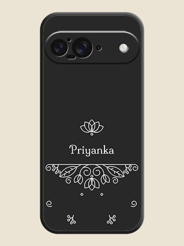 Custom Lotus Garden Custom Text On Space Black Custom Soft Matte Mobile Back Cover - Google Pixel 9 5G