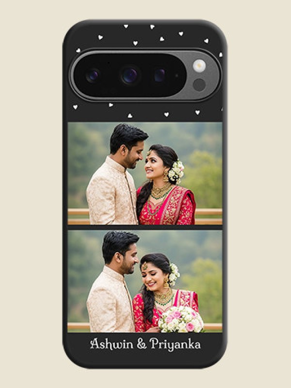 Custom Miniature Love Symbols with Name On Space Black Custom Soft Matte Mobile Back Cover - Google Pixel 9 Pro 5G