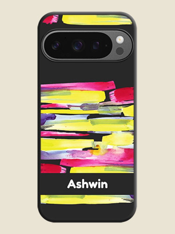 Custom Brush Coloured On Space Black Custom Soft Matte Mobile Back Cover - Google Pixel 9 Pro 5G